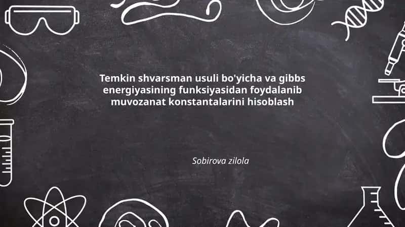 Temkin shvarsman usuli 1