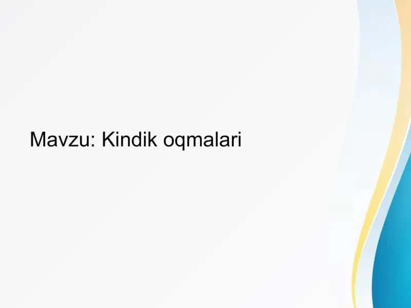 Kindik oqmalari 1