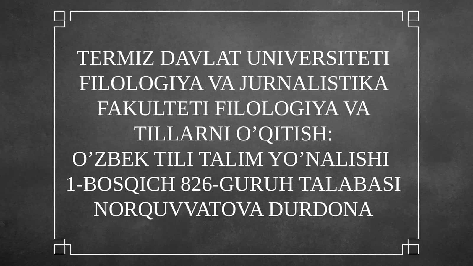 O'zbek tili talim yo'nalishi 1