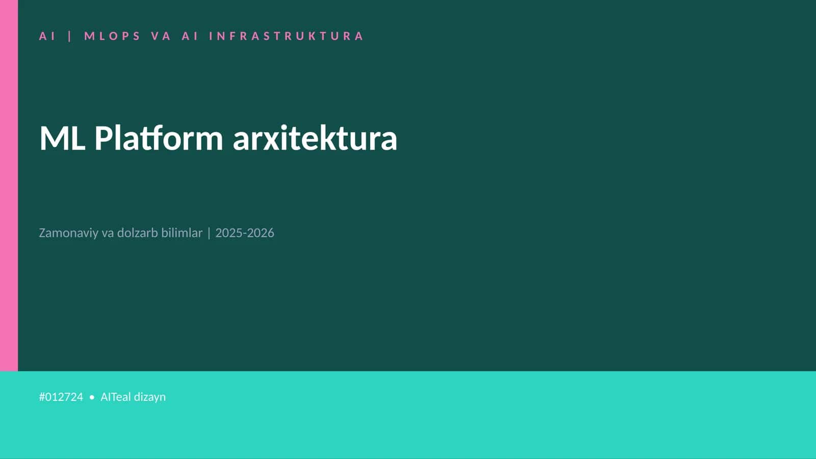 ML Platform arxitektura 1