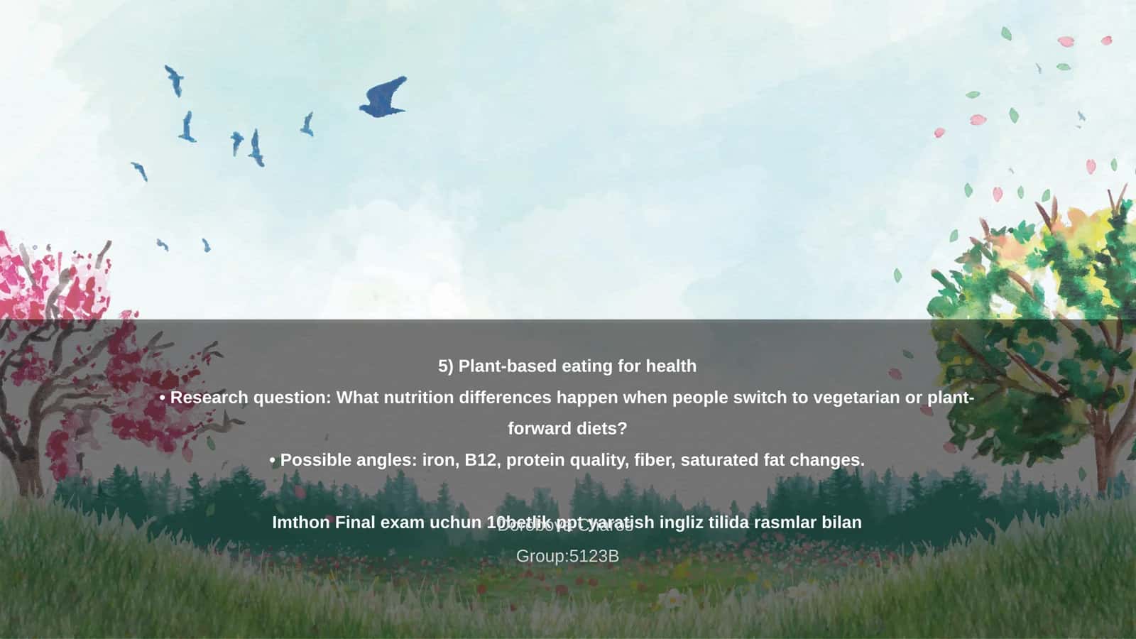 Plant-Based Eating for Health 1
