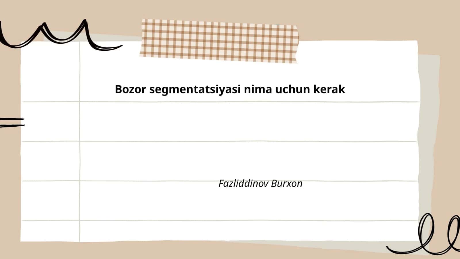 Bozor Segmentatsiyasi 1