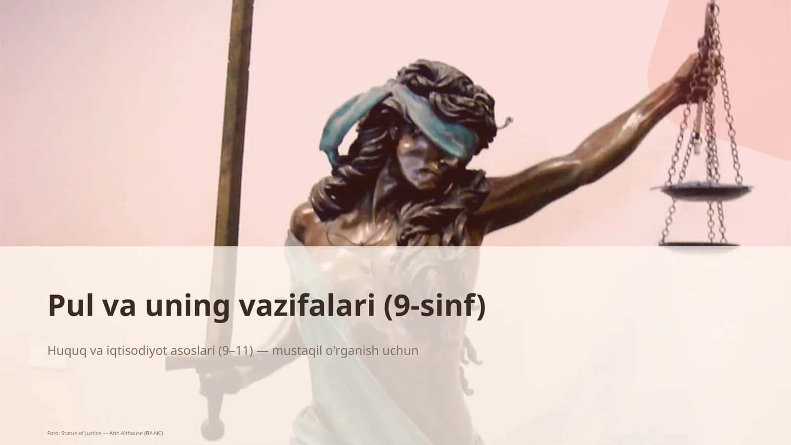Pul va uning vazifalari (9-sinf) 1