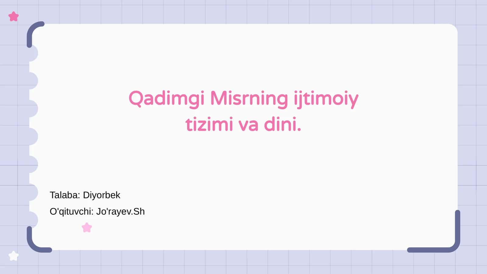 Qadimgi Misrning ijtimoiy tizimi va dini 1
