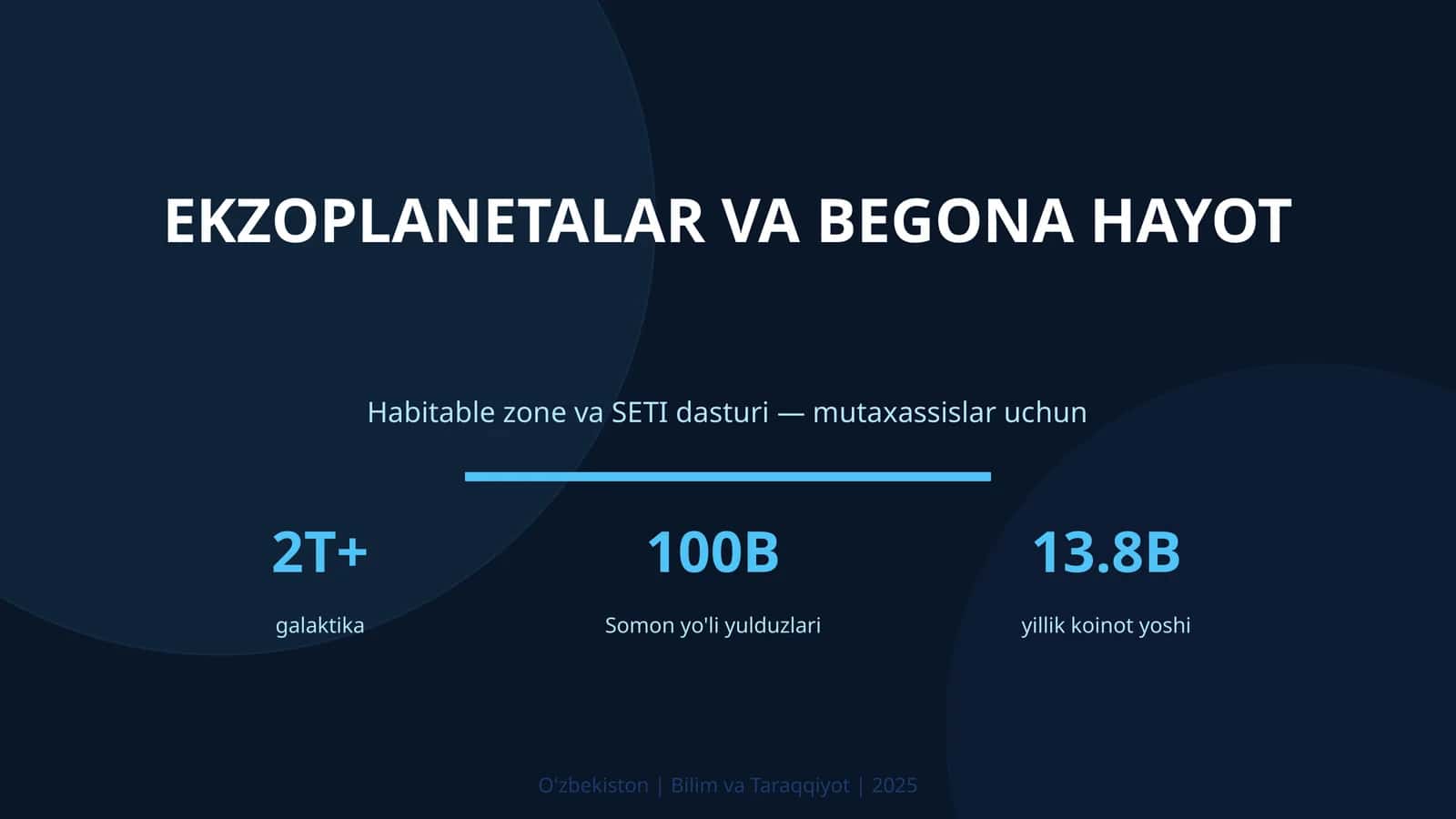 Ekzoplanetalar va begona hayot 1