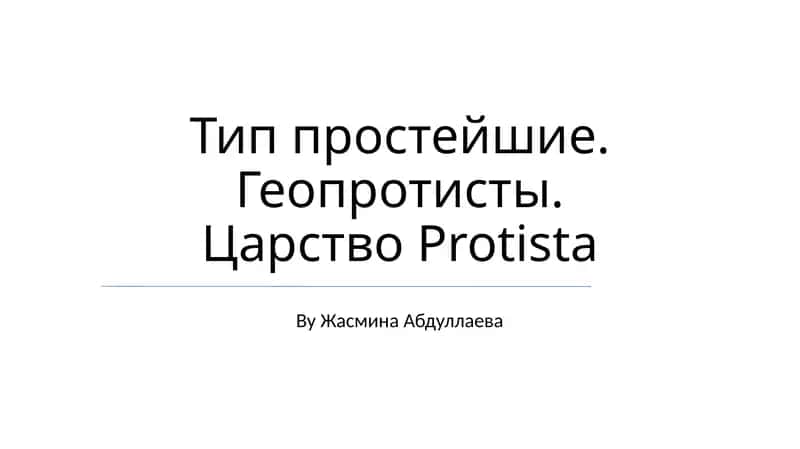 Тип Простейшие 1