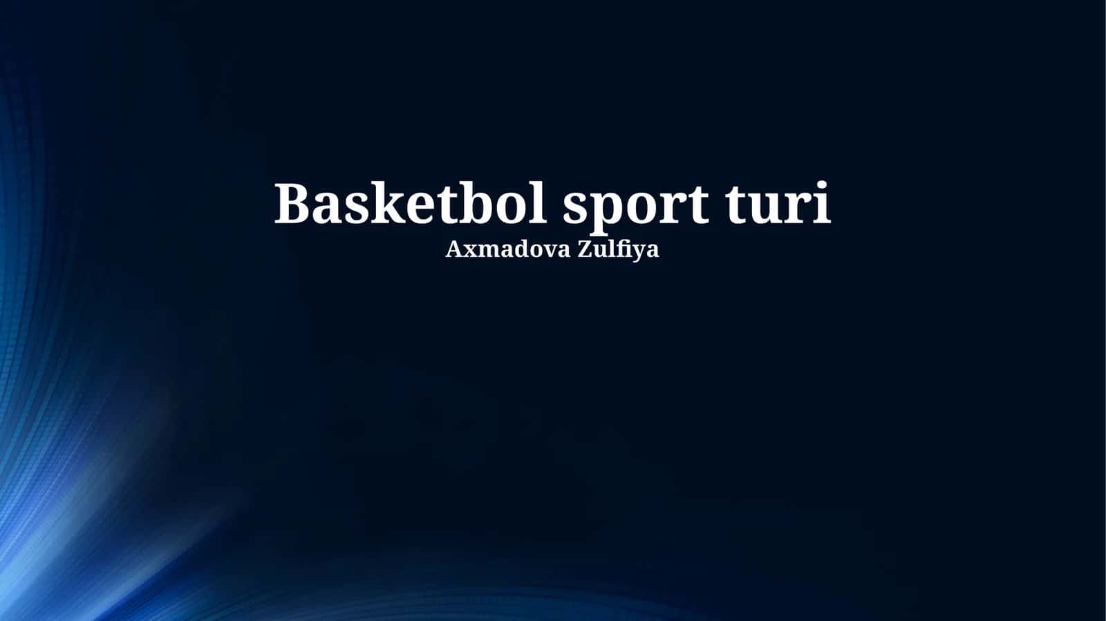 Basketbol sport turi 1