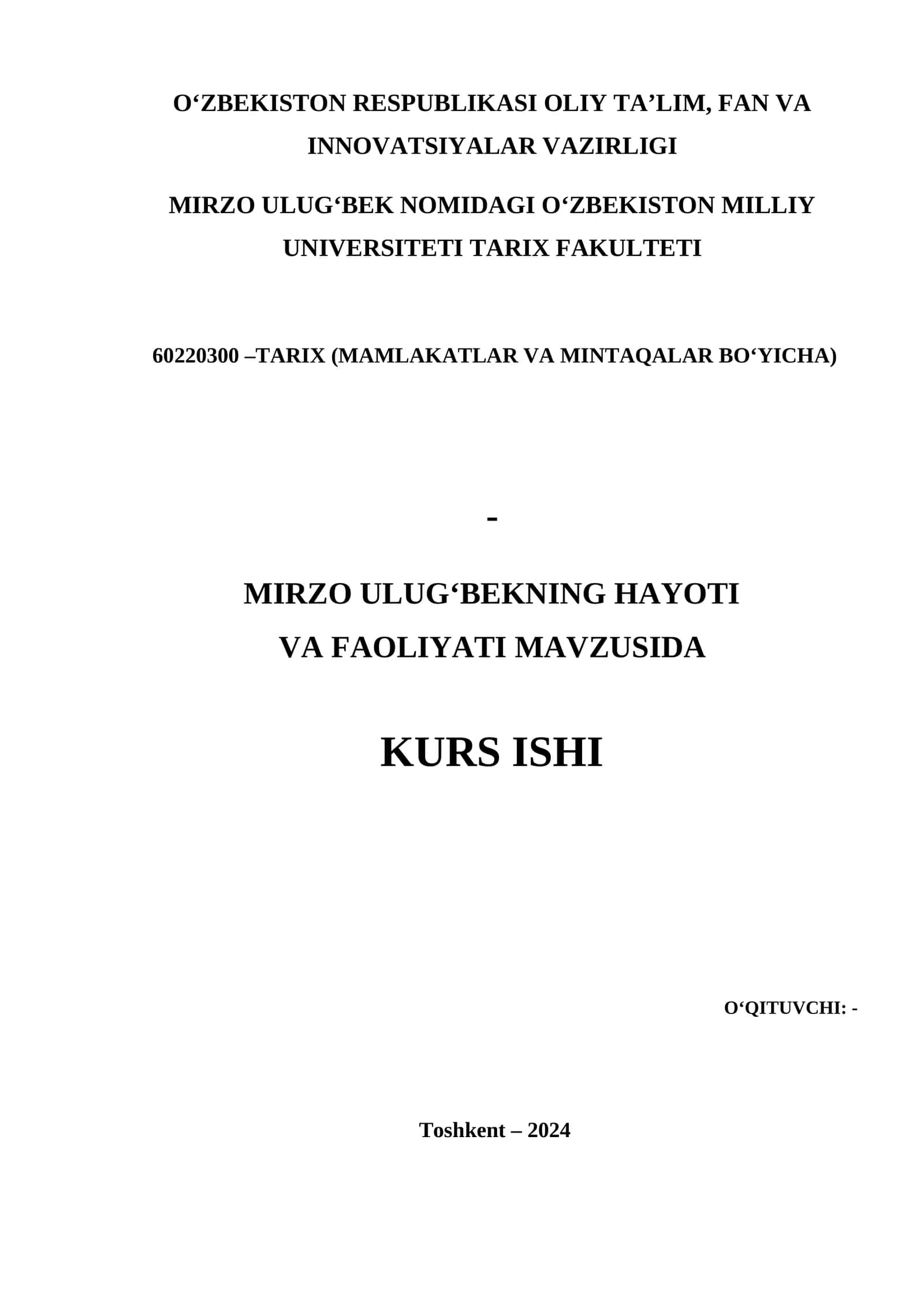 Mirzo Ulug‘bekning hayoti va faoliyati 1