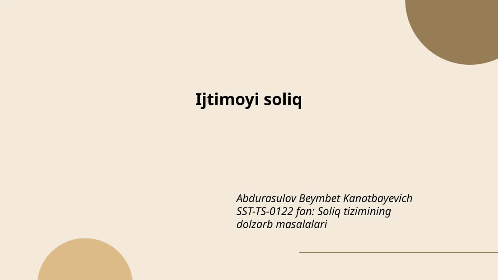 Ijtimoyi soliq 1