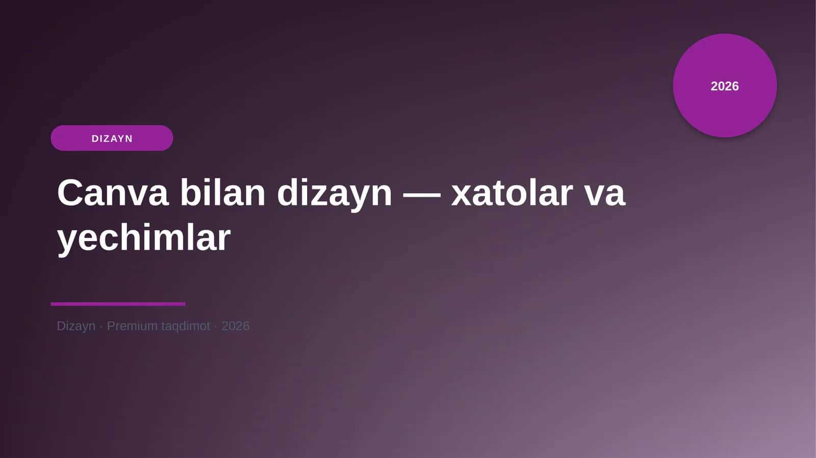 Canva bilan dizayn — xatolar va yechimlar 1