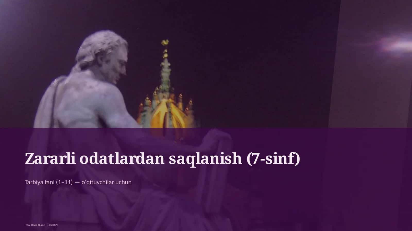 Zararli odatlardan saqlanish (7-sinf) 1