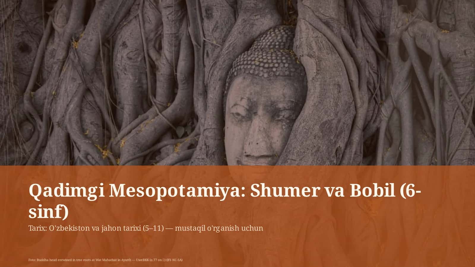 Qadimgi Mesopotamiya: Shumer va Bobil (6-sinf) 1
