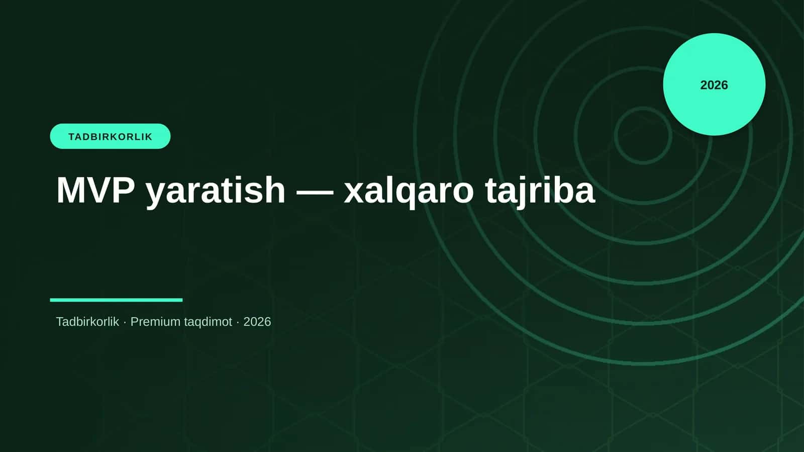 MVP yaratish — xalqaro tajriba 1