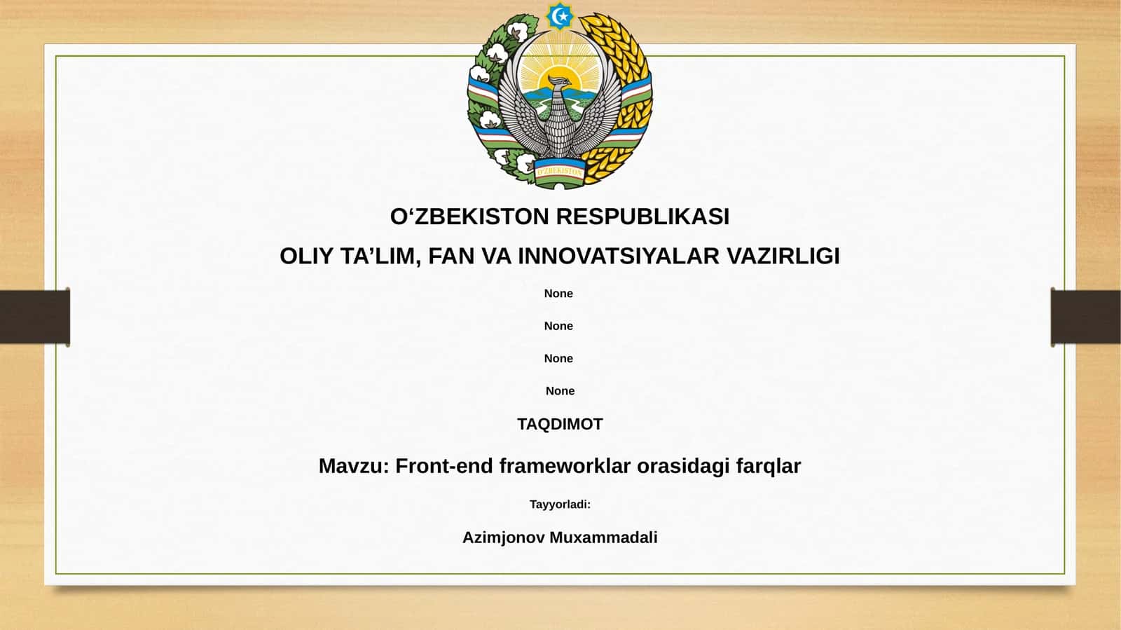 Front-end frameworklar orasidagi farqlar 1