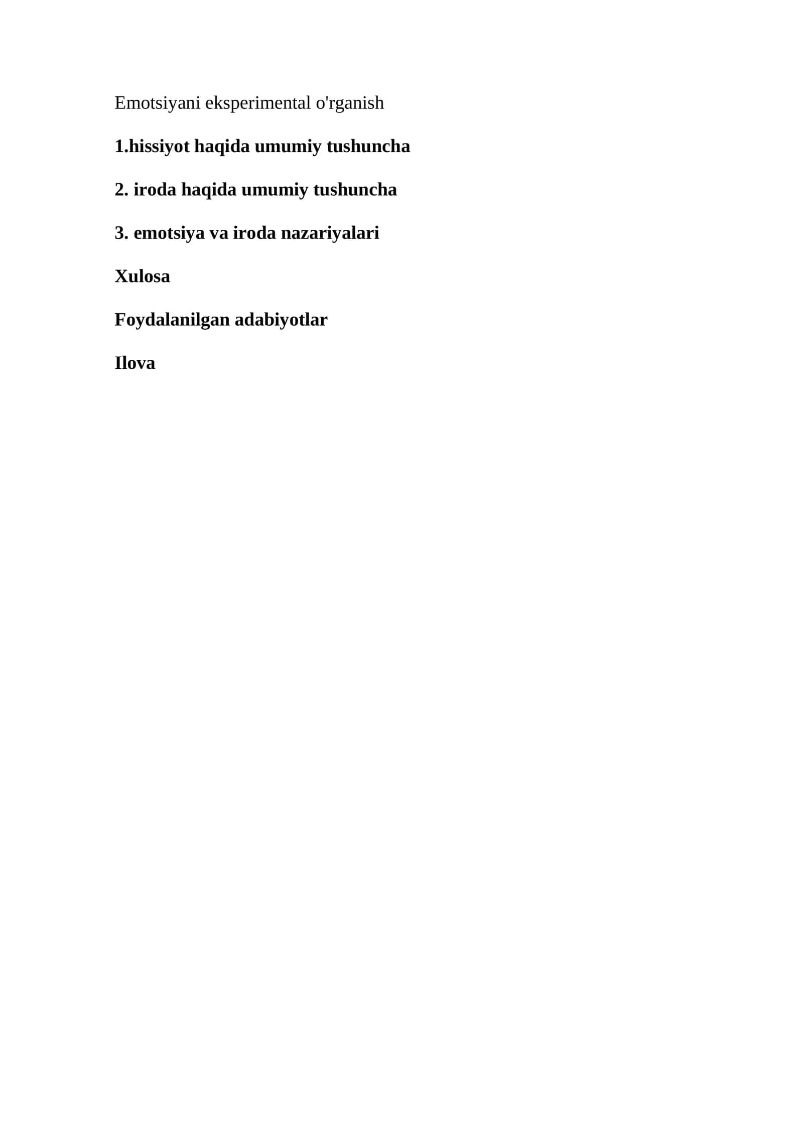Emotsiyani eksperimental o'rganish 1