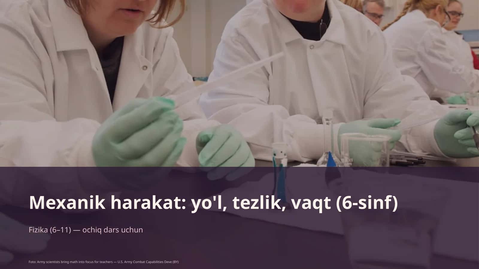 Mexanik harakat: yo'l, tezlik, vaqt (6-sinf) 1