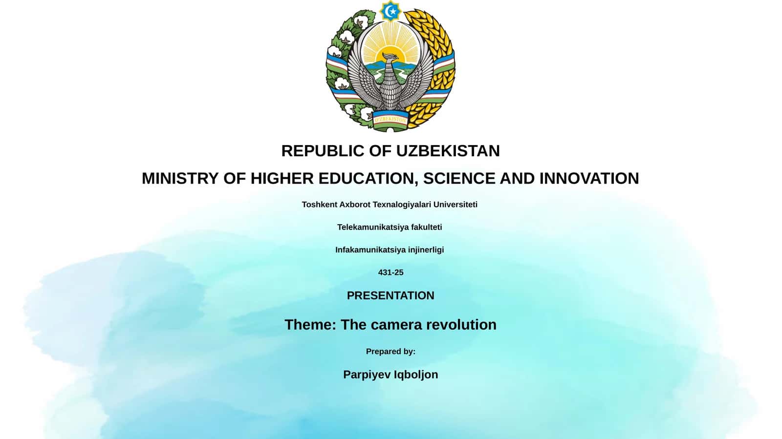 Presentation "The camera revolution" 1