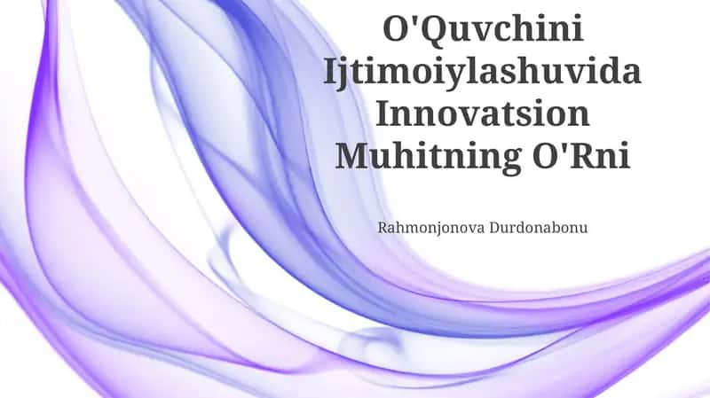 Innovatsion o'quv maydonlari 1