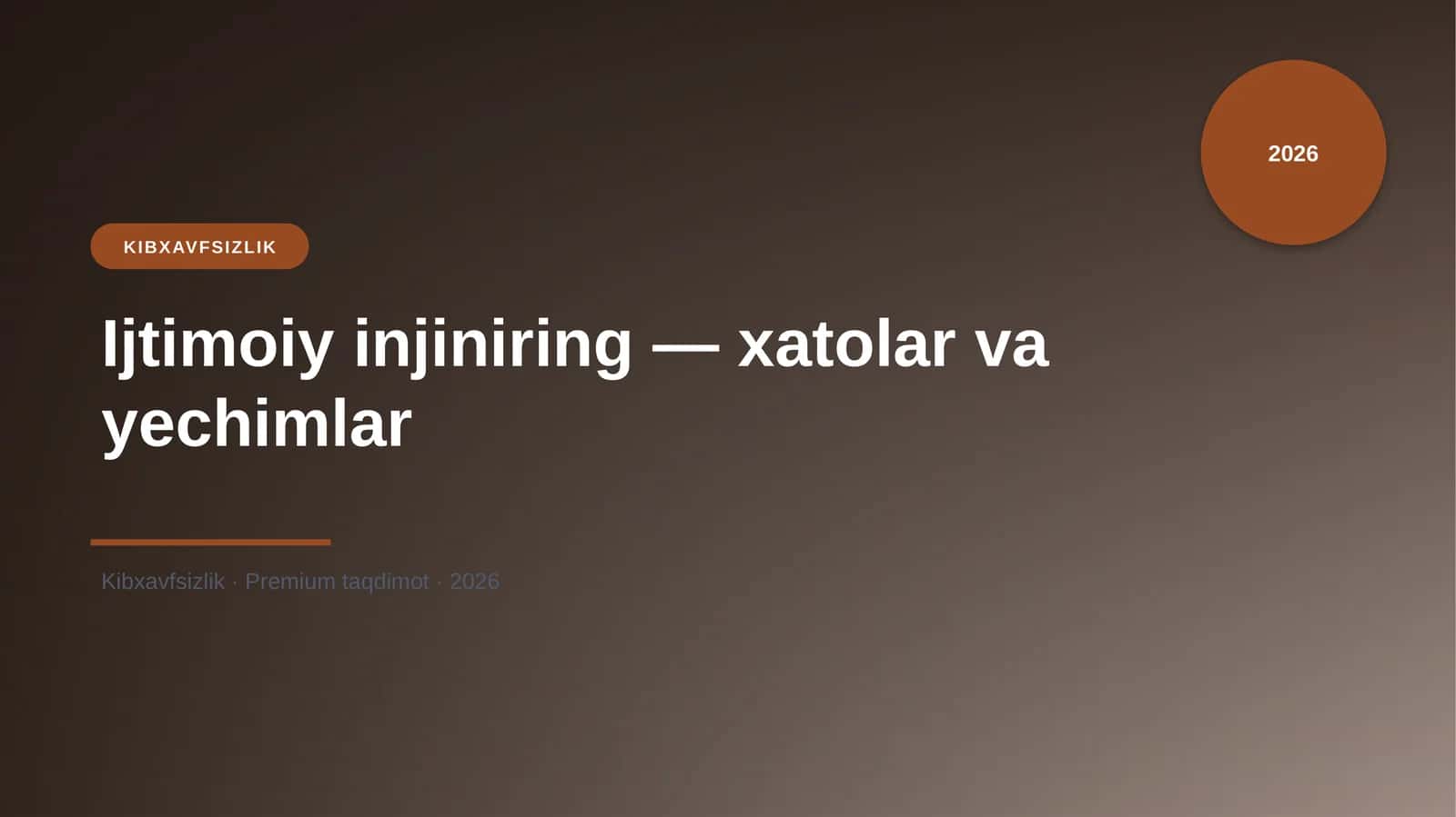 Ijtimoiy injiniring — xatolar va yechimlar 1