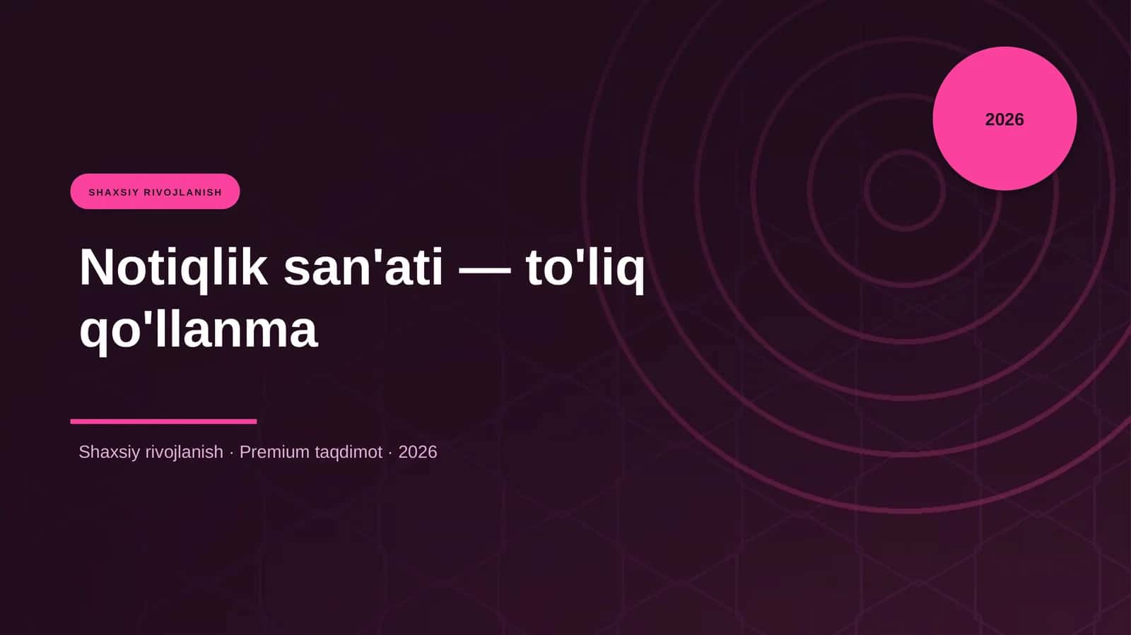Notiqlik san'ati — to'liq qo'llanma 1