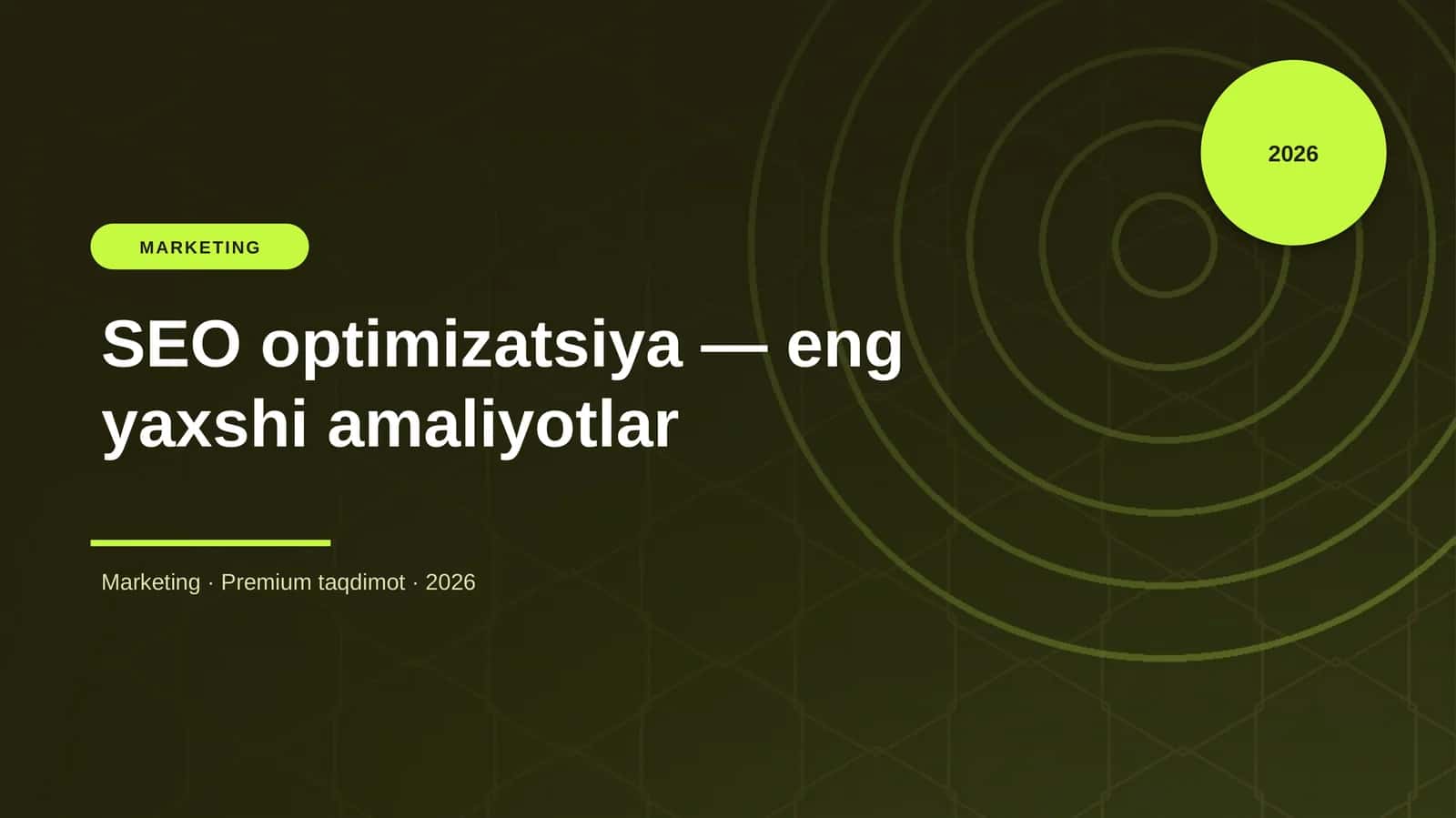 SEO optimizatsiya — eng yaxshi amaliyotlar 1
