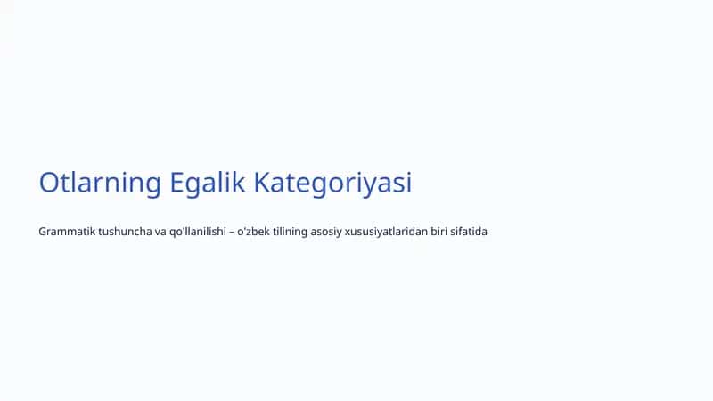 Egalik Kategoriyasi 1
