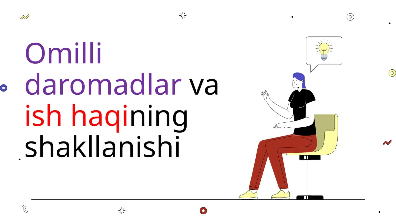Omilli daromadlar va ish haqining shakllanishi 1