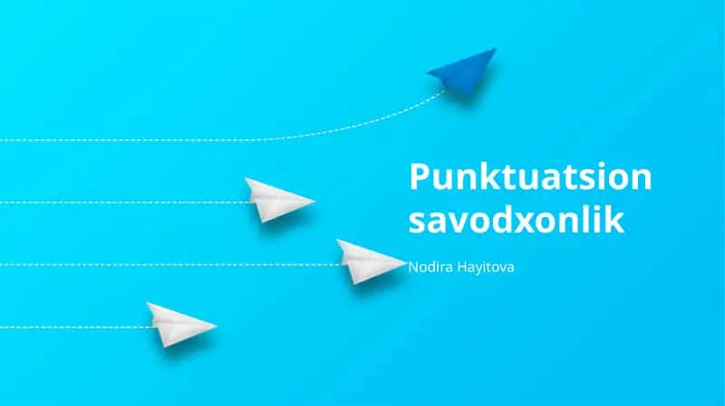 Punktuatsion savodxonlik 1