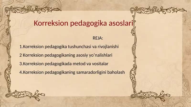 Korreksion pedagogika asoslari 1