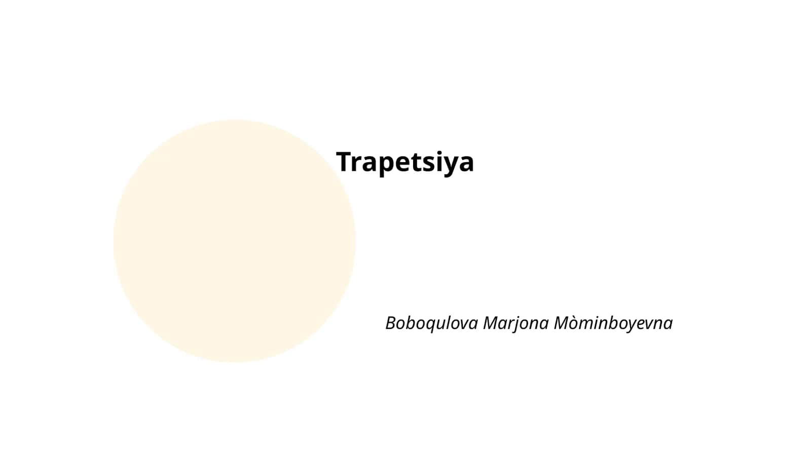 Trapetsiya 1