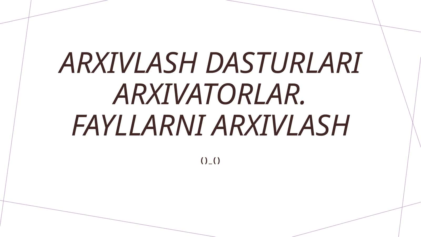 Fayllarni arxivlash dasturlari 1
