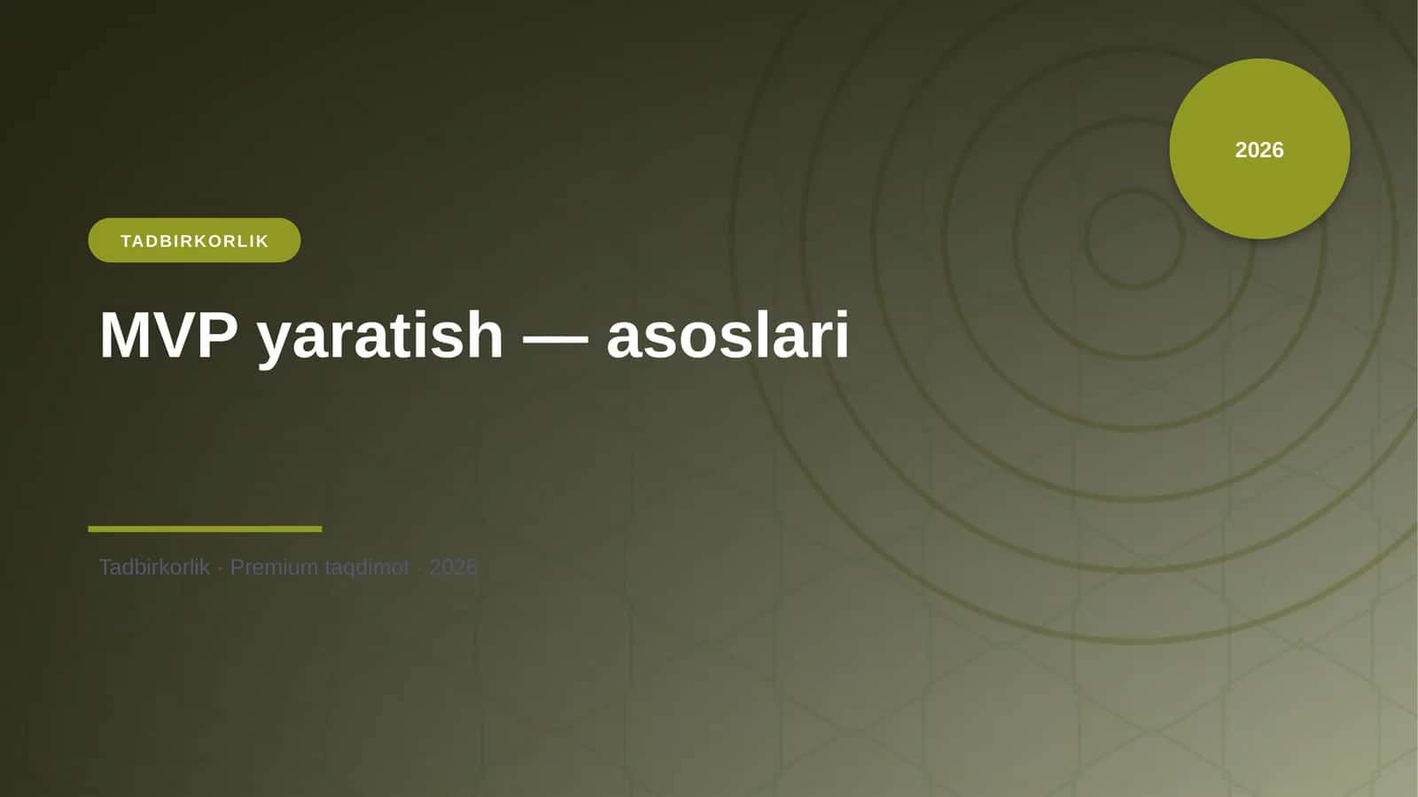 MVP yaratish — asoslari 1