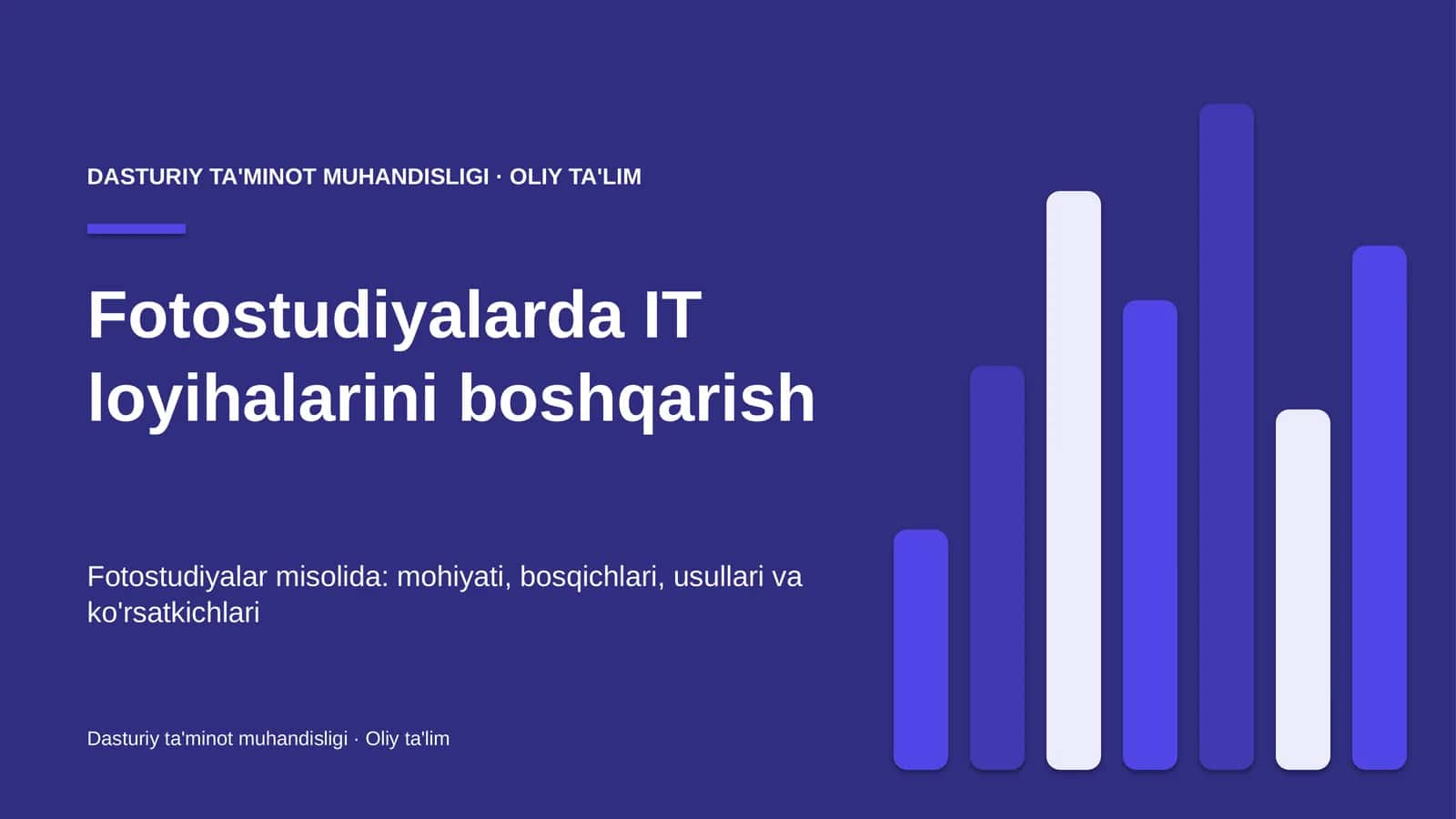 Fotostudiyalarda IT loyihalarini boshqarish 1