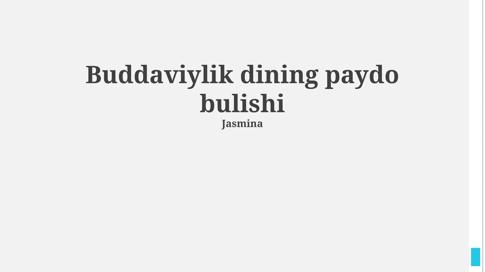 Buddaviylik dining paydo bulishi 1