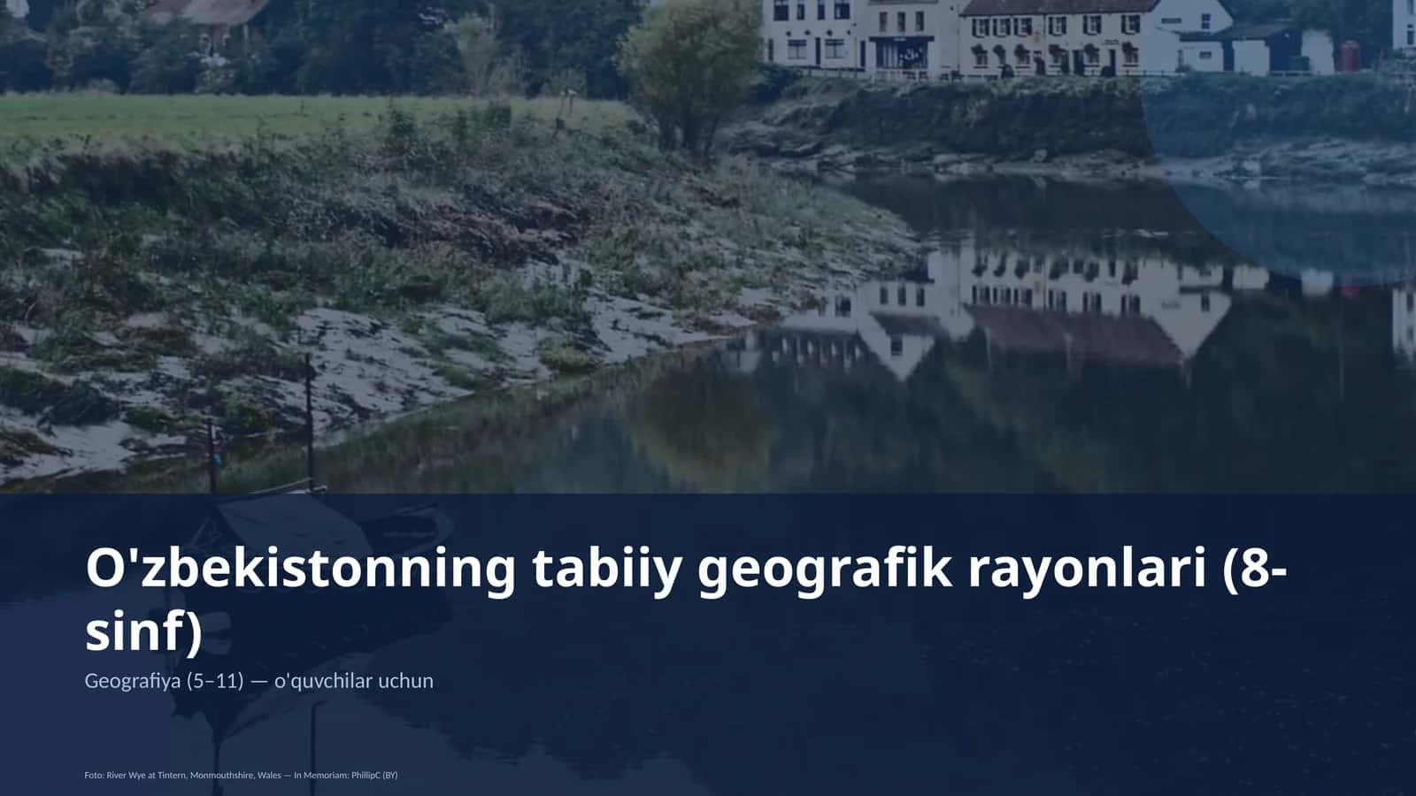 O'zbekistonning tabiiy geografik rayonlari (8-sinf) 1