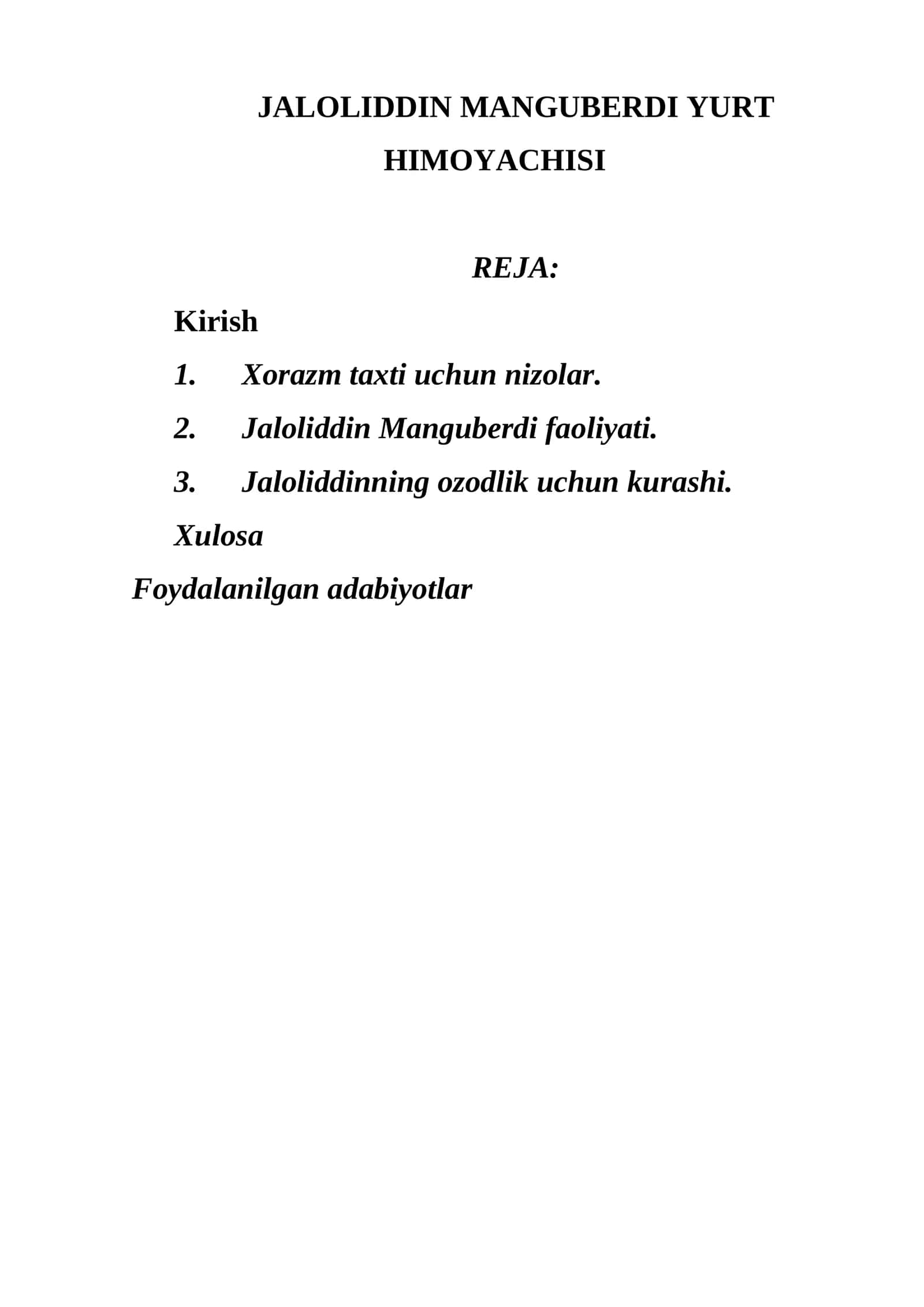 JALOLIDDIN MANGUBERDI YURT HIMOYACHISI 1