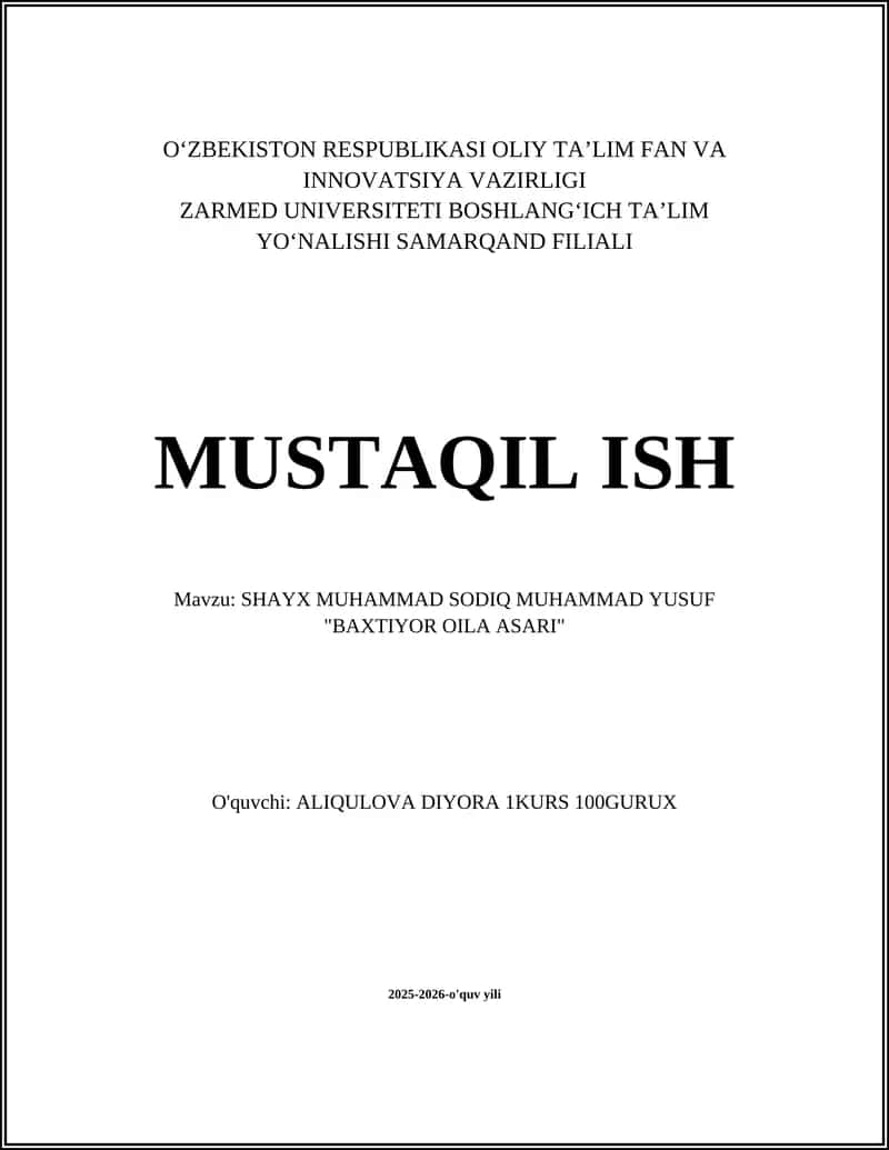 Baxtiyor oila asari 1
