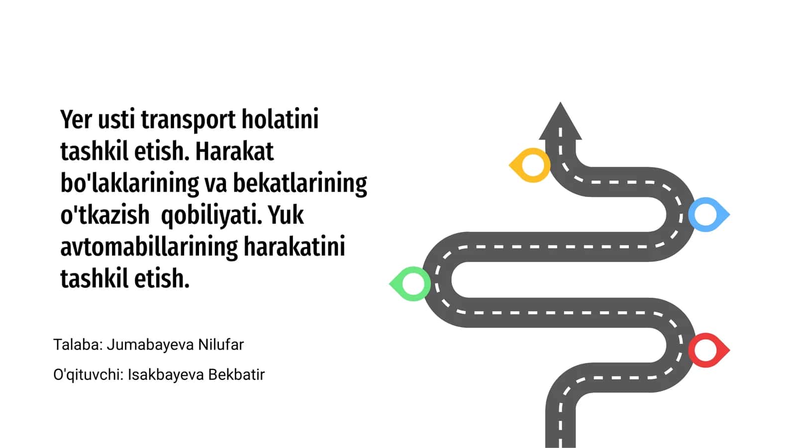 Yer usti transportini boshqarish 1