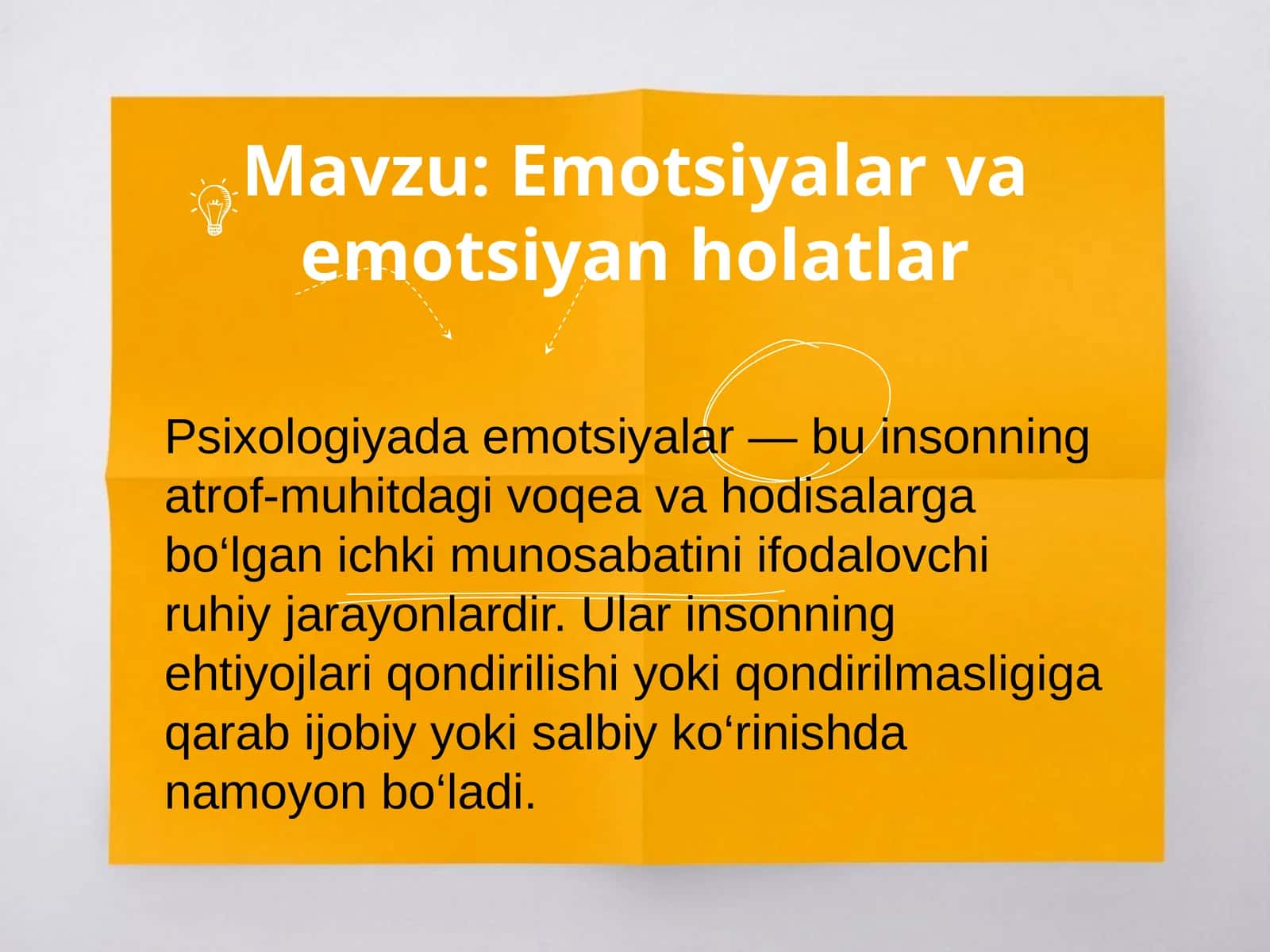emotsiyalar va emotsiyam holatlar 1