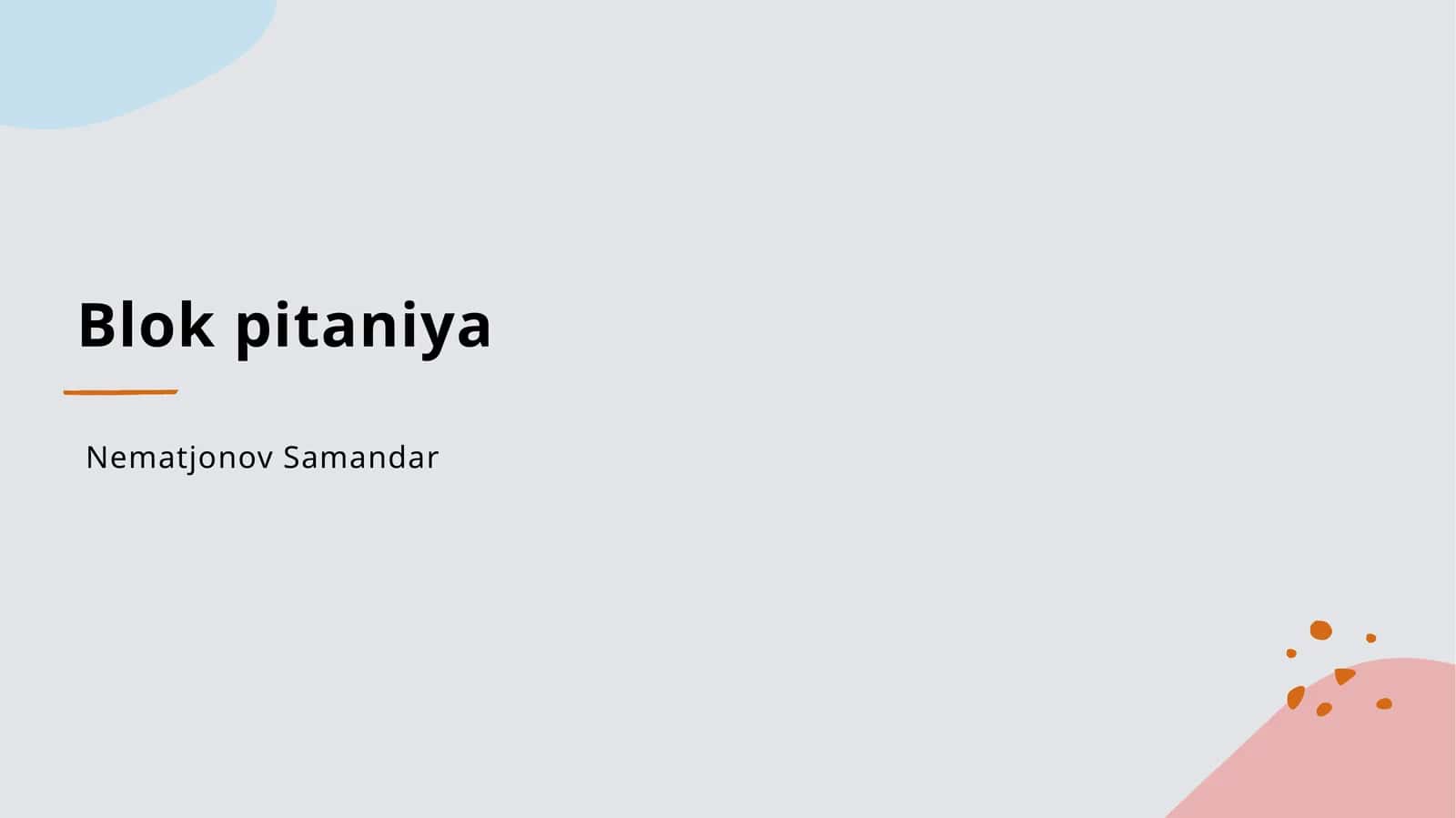 Blok pitaniya 1