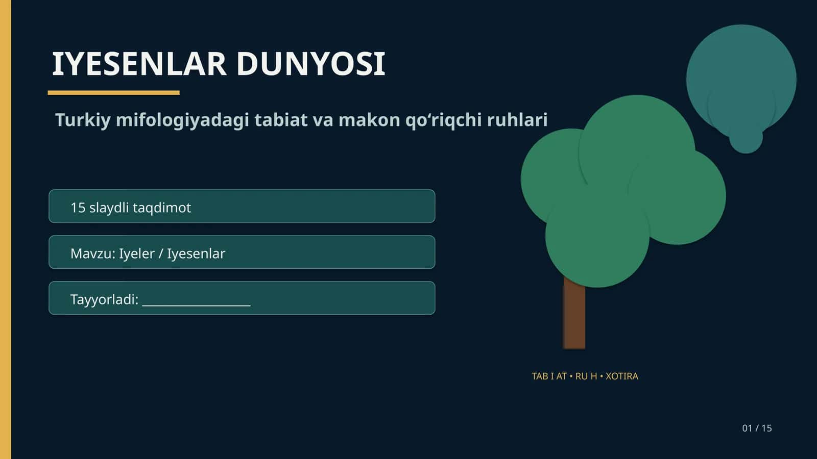 IYESENLAR DUNYOSI 1