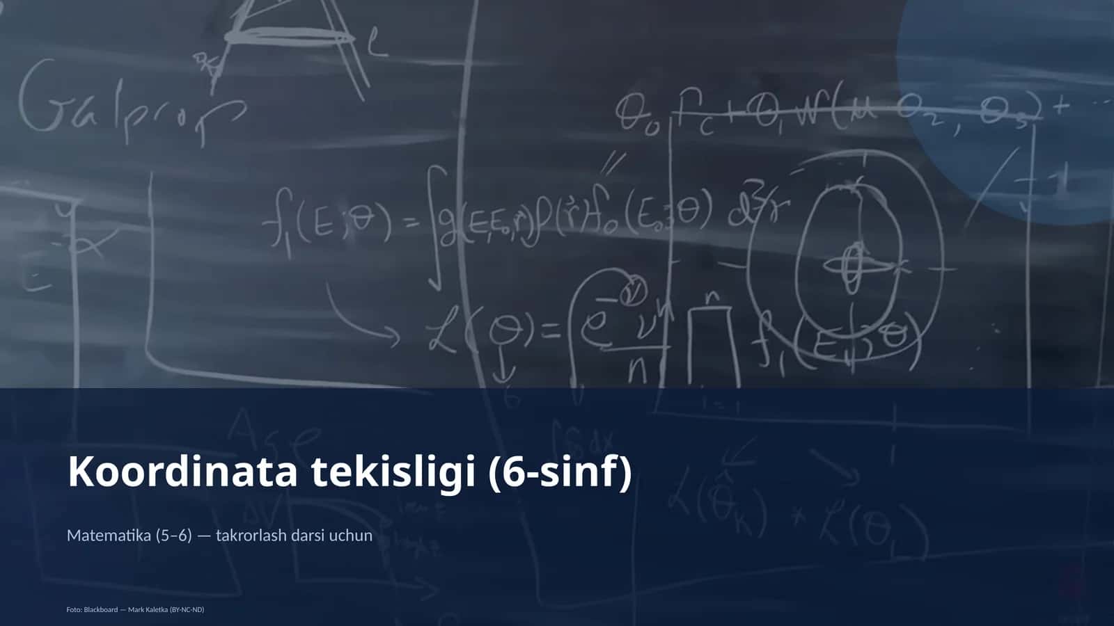 Koordinata tekisligi (6-sinf) 1