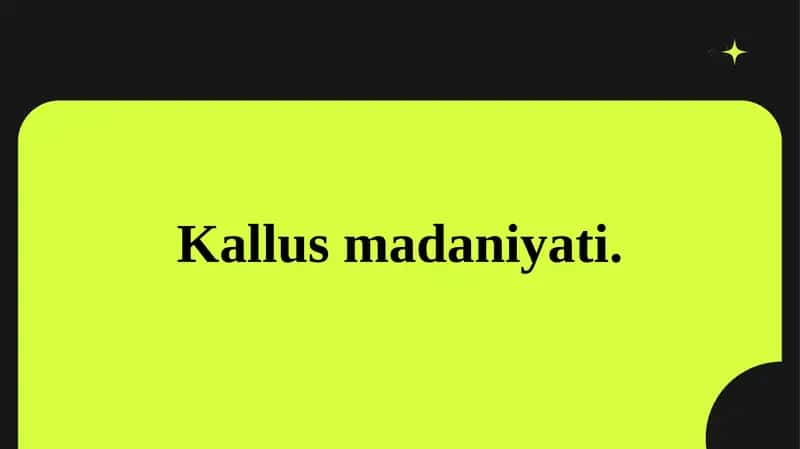 Kallus madaniyati. 1