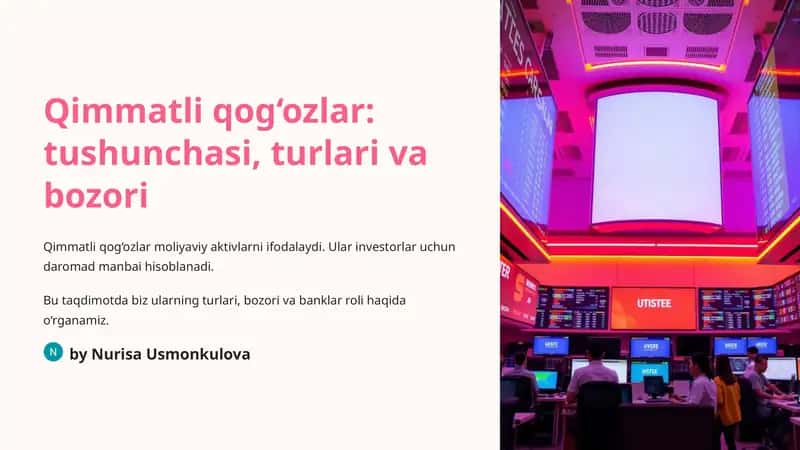 Qimmatli qog‘ozlar 1