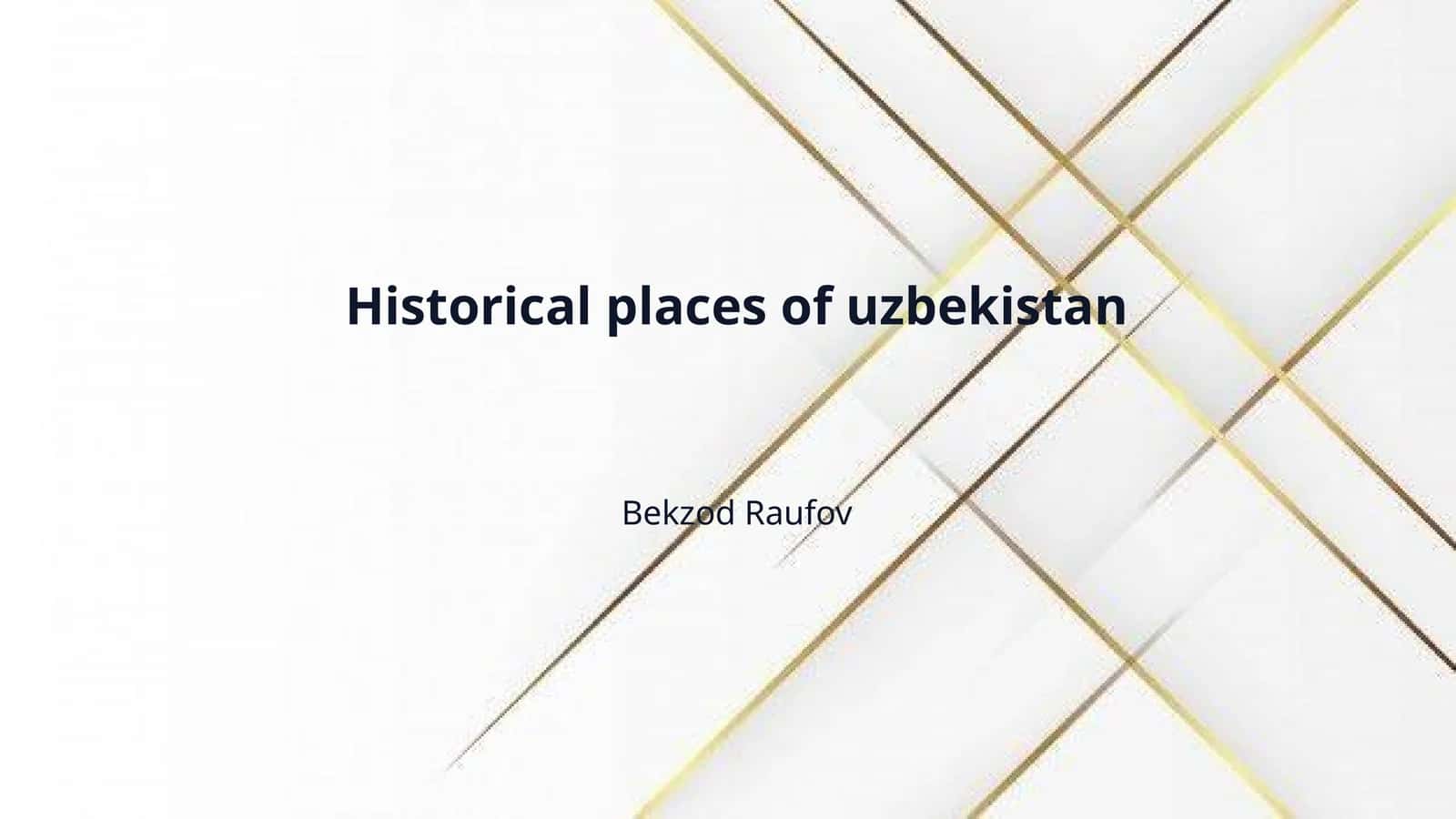 Historical places of uzbekistan 1