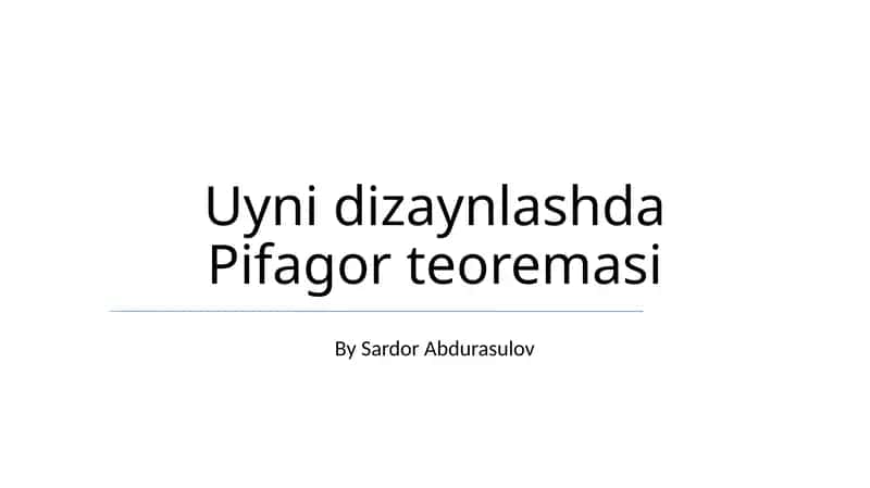 Pifagor teoremasi 1