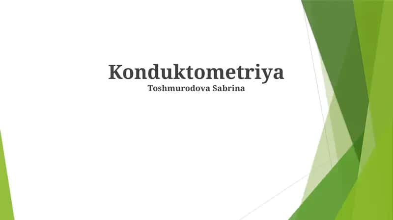 Konduktometriya 1