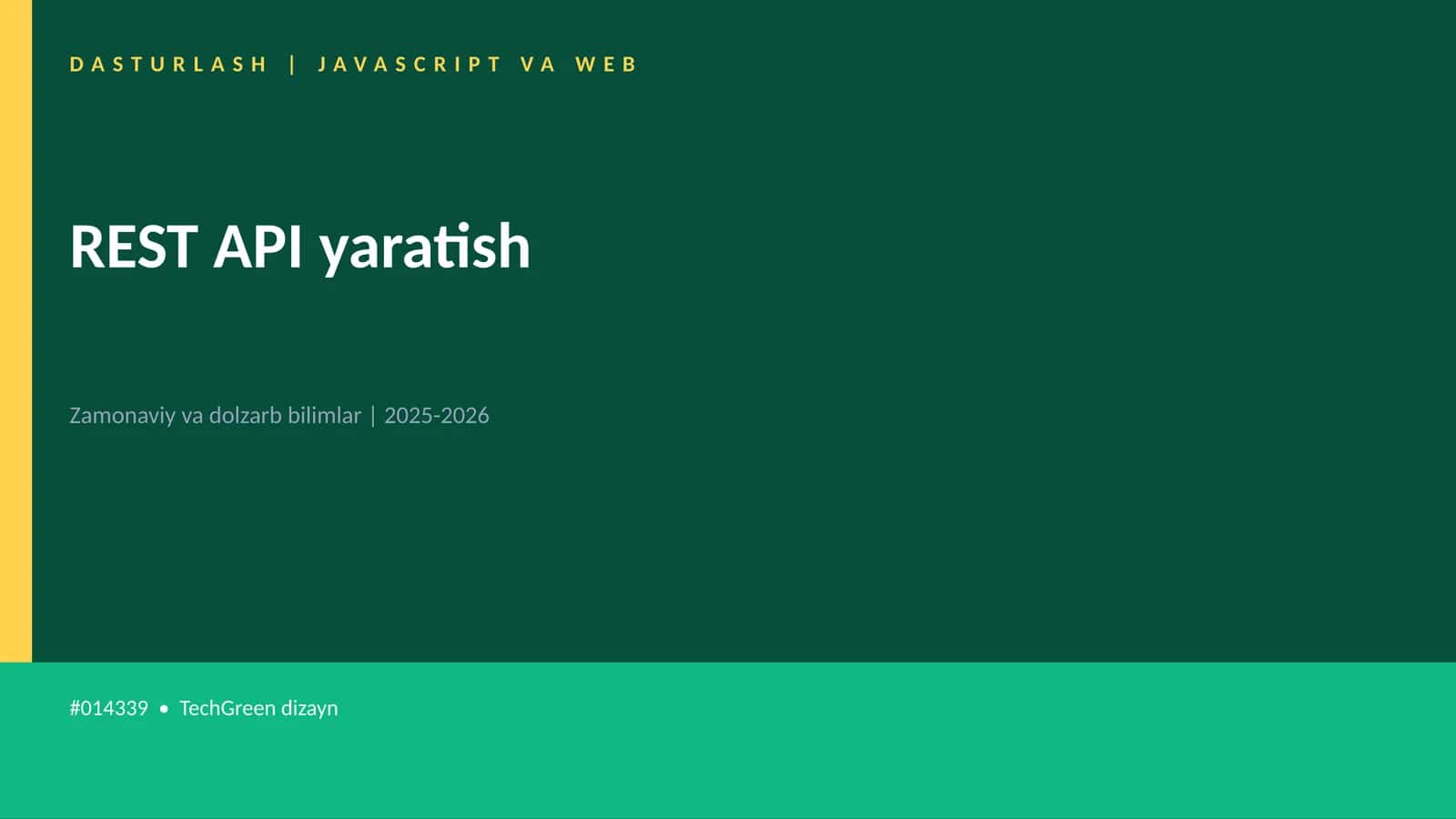 DASTURLASH | JAVASCRIPT VA WEB 1