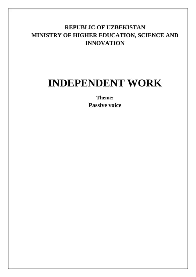 Understanding the Passive Voice 1