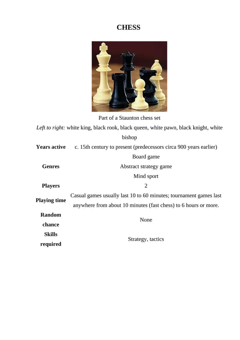 CHESS 1